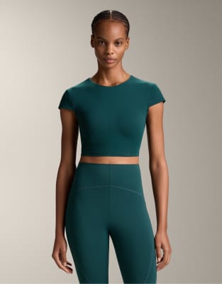 OYSHO - Compressive - Kurzärmliges Tanktop in Sea Green-Grün