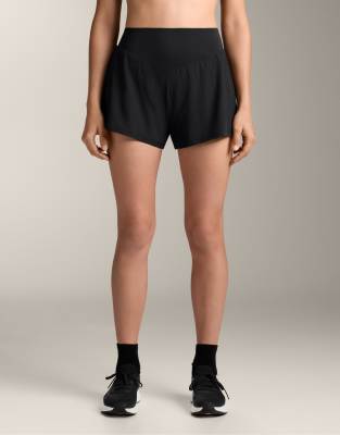 Oysho - Compressive - Shorts in Schwarz mit Taschen, 10 cm Schrittlänge
