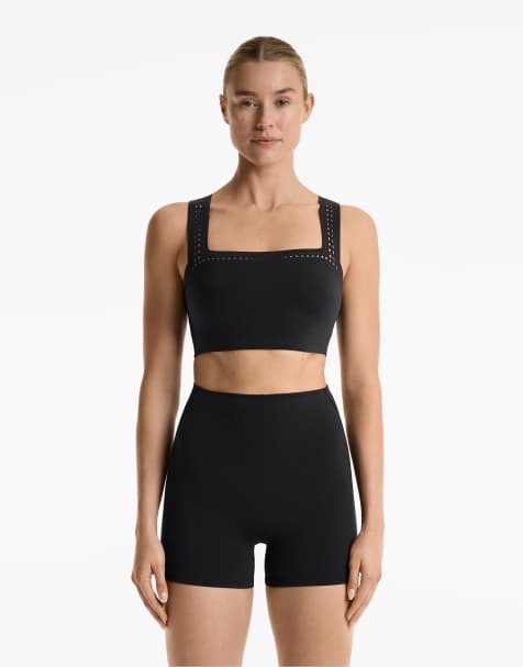 Oysho - Compressive - Sort tanktop med cutwork - view 1