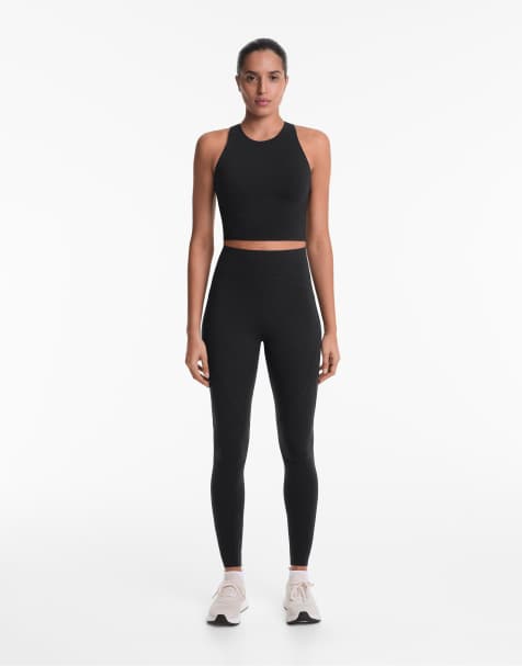 Oysho Compressive tank top in black - view 1