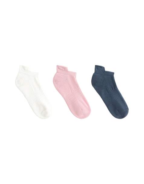 OYSHO - Confezione da 3 paia di calzini rosa in misto cotone con linguetta - view 1