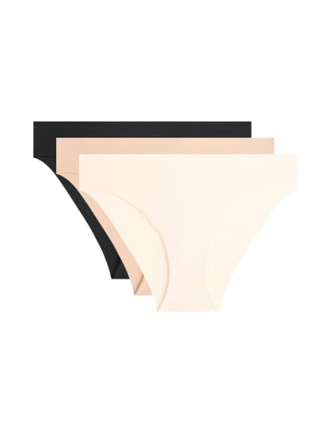 OYSHO - Confezione da 3 slip classici in misto cotone colori neutri - view 1