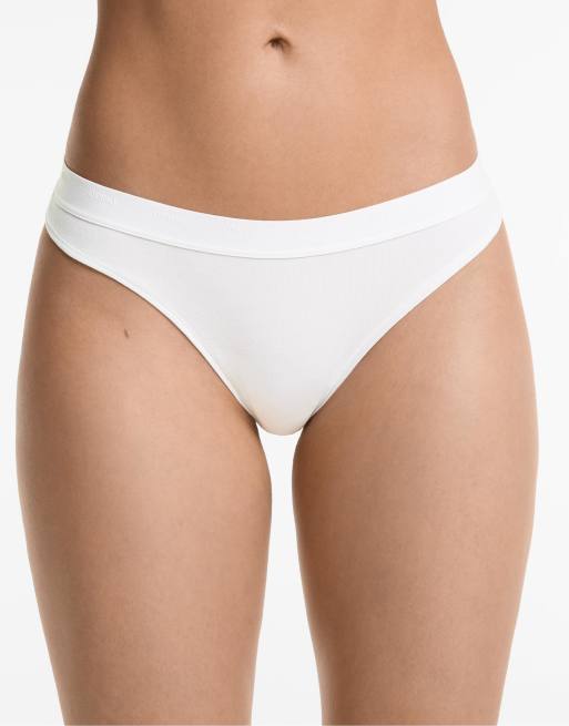 OYSHO - Confezione da 3 slip taglio brasiliana neri in misto cotone con logo