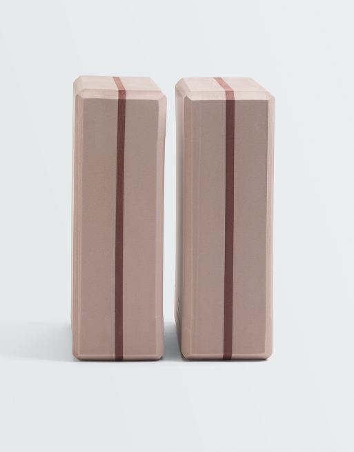 Oysho - Confezione di blocchi da yoga marroni/color cuoio, 4 di 5