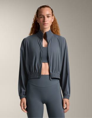 OYSHO - Cool-touch - Veste légère - Bleu anthracite-Gris
