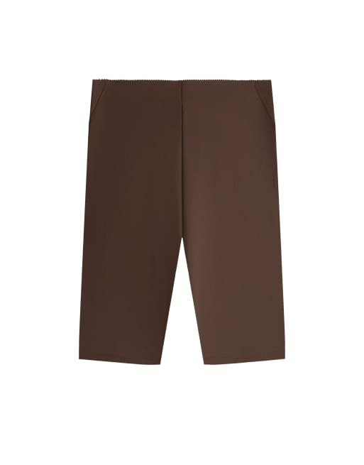 OYSHO - Core Control - Brune højtaljede 25 cm-shorts med kompression, 6 af 6