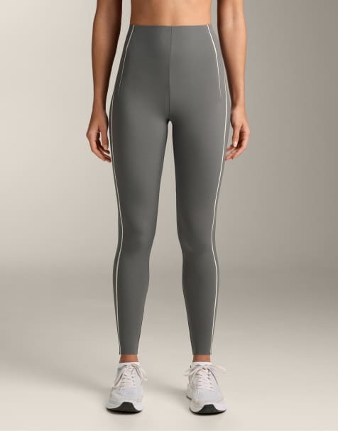 OYSHO - Core Control - Legging 65 cm taille haute longueur cheville style rétro avec effet de compression - Vert émeraude - view 1