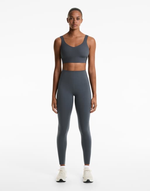 Oysho - Core Control - Legging longueur cheville avec effet de compression - Bleu charbon