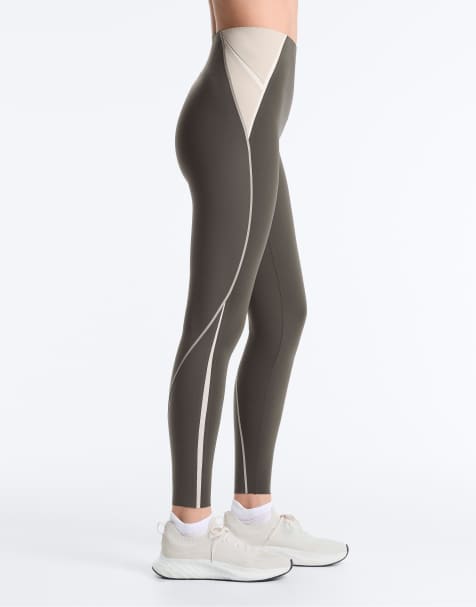OYSHO – Core Control – Svarta, ankellånga leggings med hög midja, kompression och reflexer - view 1
