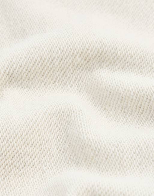 OYSHO Cotton-blend fleece joggers in cream, 5 of 6