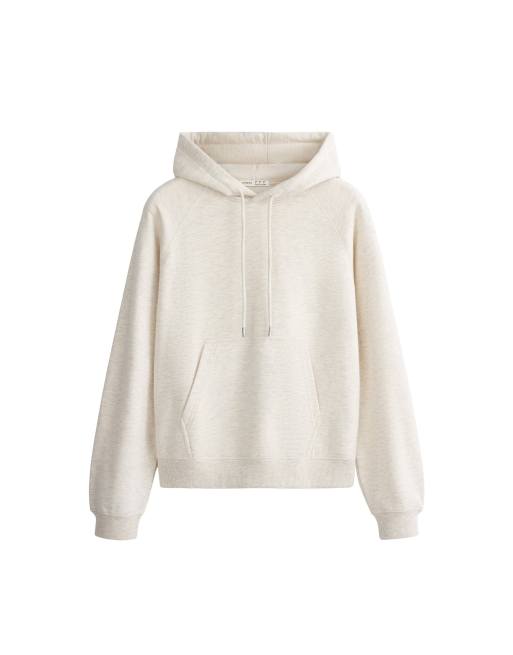 OYSHO Cotton-blend fleece joggers in cream, 6 of 6