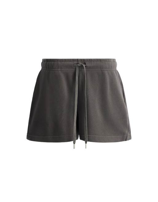 OYSHO Cotton blend fleece shorts in antracita, 6 of 7