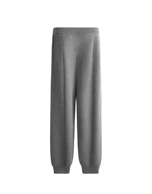OYSHO Cotton-blend knit joggers in grey, 5 of 5