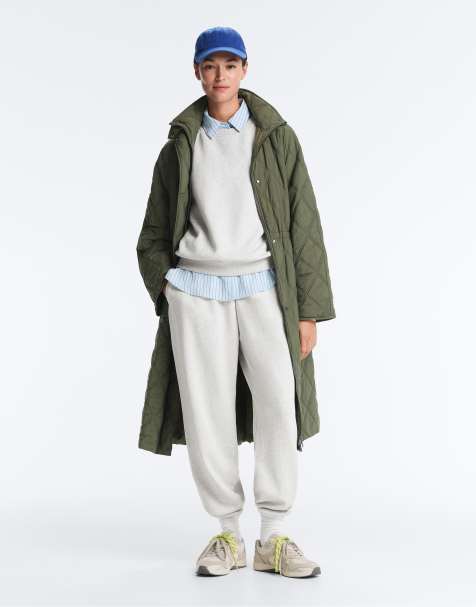 OYSHO Cotton jogger trousers in pale grey - view 1