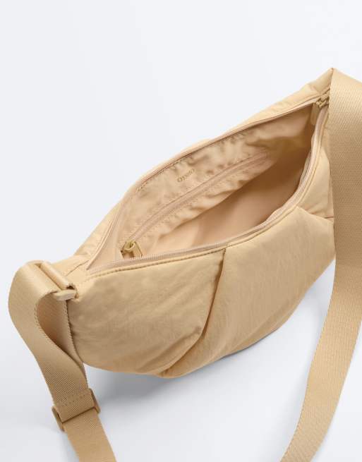 OYSHO - Cremefarvet vatteret crossbody-taske, 4 af 6