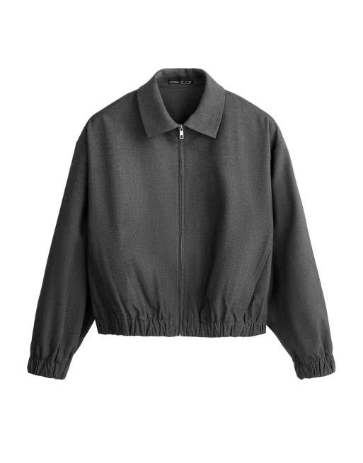 OYSHO cropped jakke i grå, 6 af 6