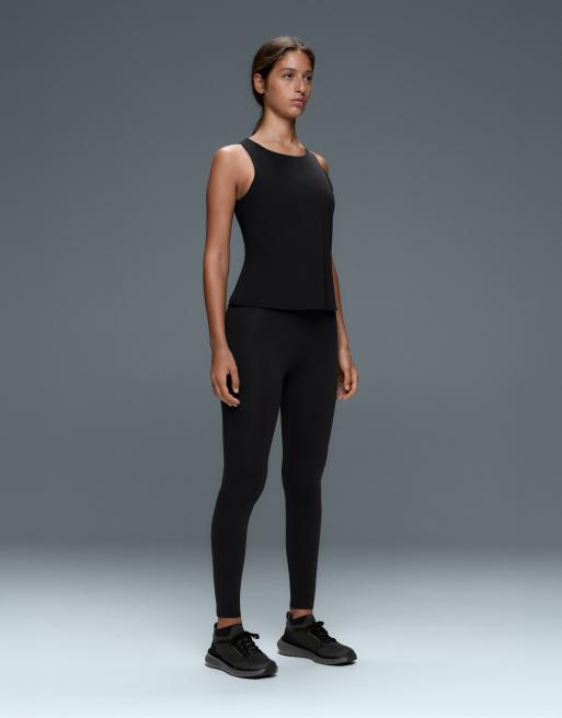 OYSHO cross back comfortlux t-shirt in black, 3 of 6