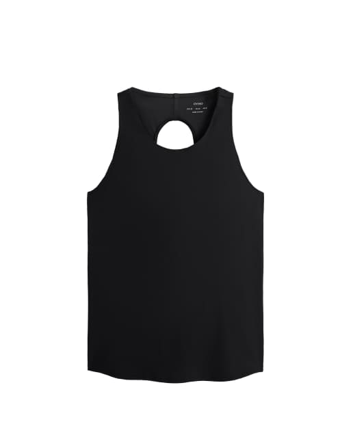OYSHO cross back comfortlux t-shirt in black, 6 of 6