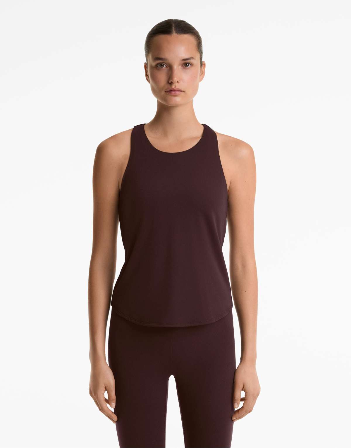 OYSHO Cross-back comfortlux t-shirt in brown