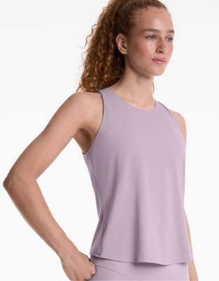 Oysho cross back comfortlux t-shirt in mauve - view 1