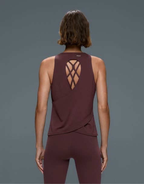 OYSHO Cross-back comfortlux t-shirt in purple