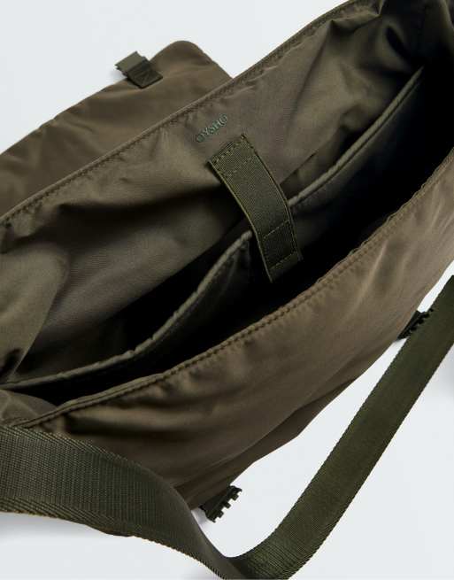 OYSHO crossbody-taske med lommer i khaki, 6 af 6