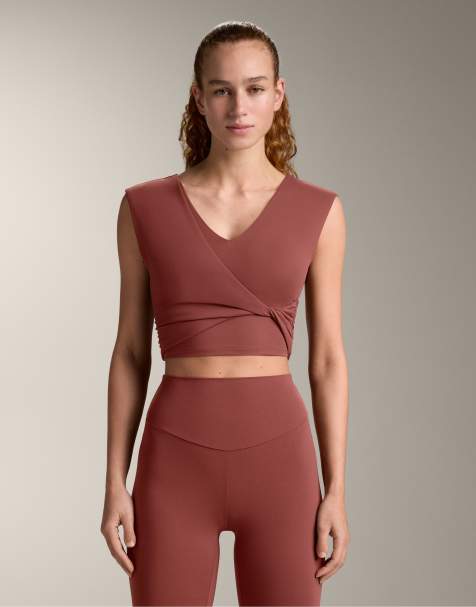 OYSHO Crossover comfortlux tank top in mauve - view 1