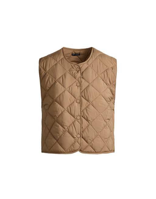 OYSHO Diamond quilted gilet in cocoa, 5 of 5
