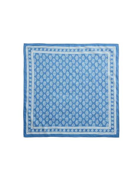 OYSHO écharpe imprimée 100 % coton bleu pâle - view 1