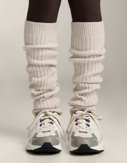 OYSHO - Elfenbenshvide benvarmere i viskoseblanding