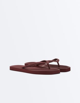  Embossed beach sandals in terracota