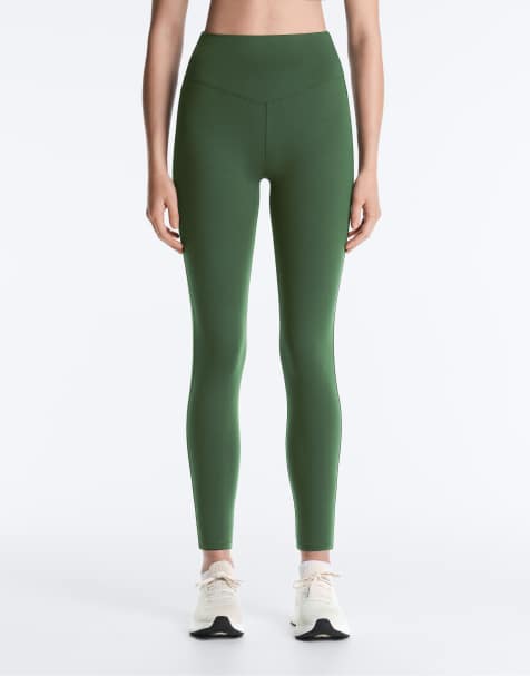 OYSHO – Evermore – Gröna, ankellånga leggings med hög midja, 65cm - view 1
