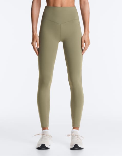 OYSHO Evermove 65cm high rise ankle-length leggings in washed khaki - view 1