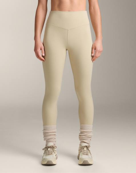 OYSHO - Evermove - Beige ankellange leggings på 65 med høj talje - view 1