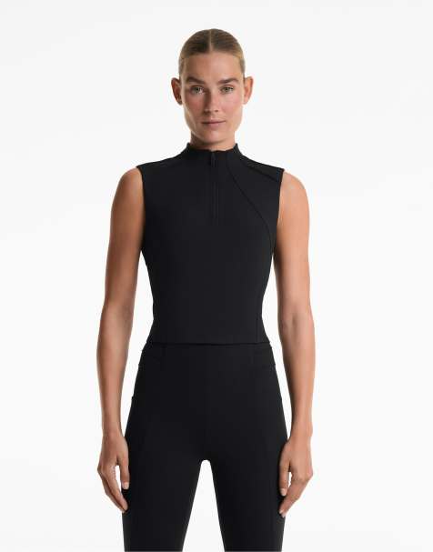 OYSHO Evermove crease tank top in black - view 1