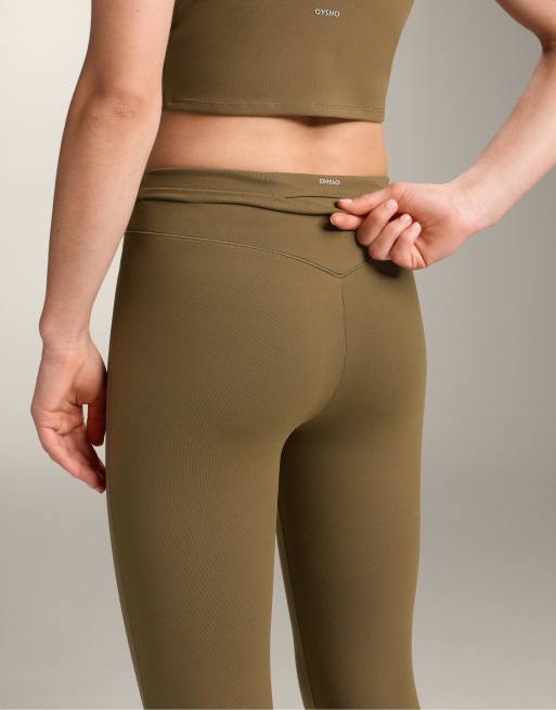 OYSHO - Evermove - Kakigrønne ankellange leggings på 65 cm med høj talje, 3 af 4