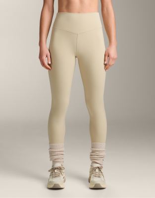 OYSHO - Evermove - Knöchellange Leggings in Beige mit hohem Bund, 65 cm-Neutral