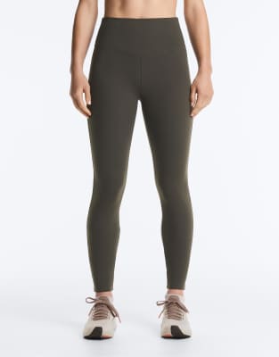 OYSHO - Evermove - Knöchellange Leggings in Braun mit hohem Bund, 65 cm-Brown