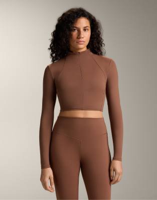 OYSHO - Evermove - Langärmliges Top in Braun-Brown