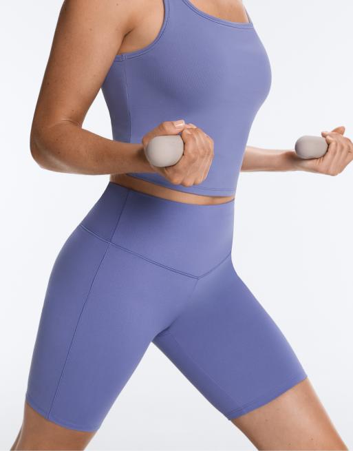 OYSHO - Evermove - Leggings corti da 20 cm color mirtillo, 7 di 7