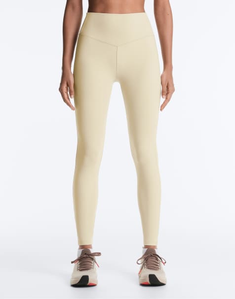 OYSHO - Evermove - Leggings da 65 cm alla caviglia beige a vita alta - view 1