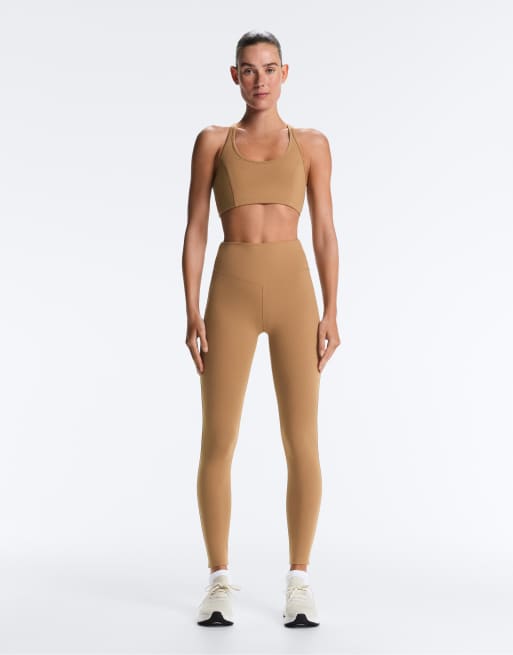 OYSHO - Evermove - Leggings da 65 cm alla caviglia marroni a vita alta, 2 di 4