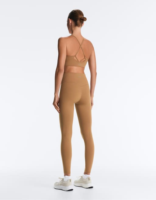 OYSHO - Evermove - Leggings da 65 cm alla caviglia marroni a vita alta, 3 di 4