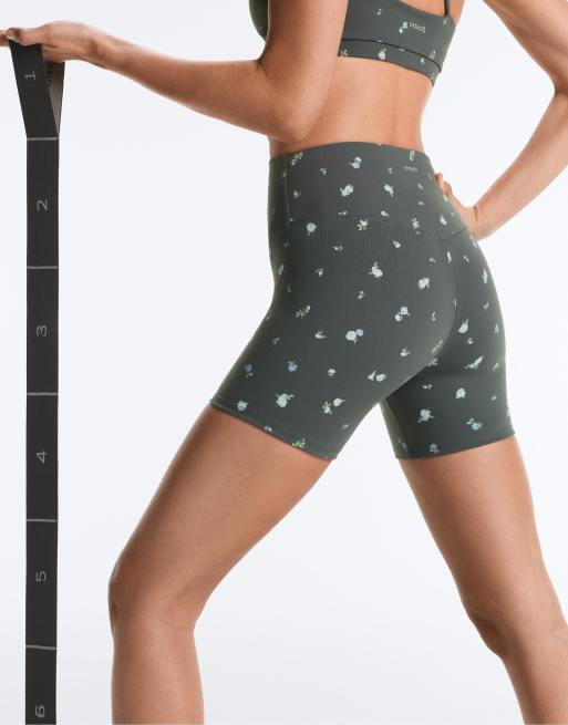 OYSHO - Evermove - Leggings hot pant a vita alta 10cm grigi, 3 di 4