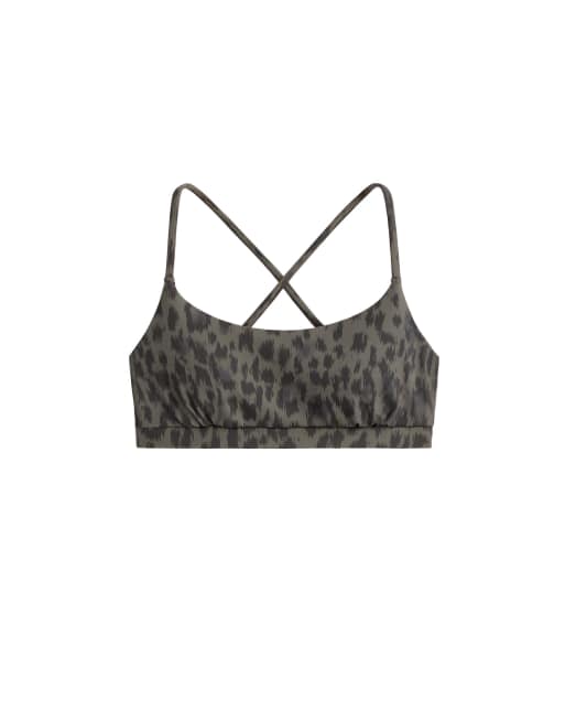 OYSHO Evermove leopard low-support sports bra in khaki, 6 of 6
