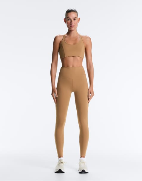 OYSHO - Evermove - Lysebrune ankellange 65 cm-leggings med høj talje - view 1