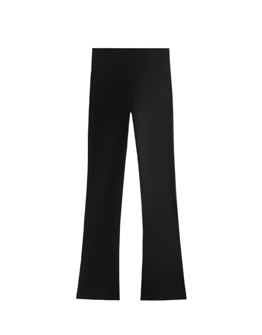 OYSHO - Evermove - Pantaloni a zampa neri a vita alta, 7 di 7