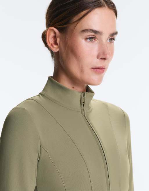OYSHO – Evermove – Schößchen-Jacke in verwaschenem Khaki, 2 von 4