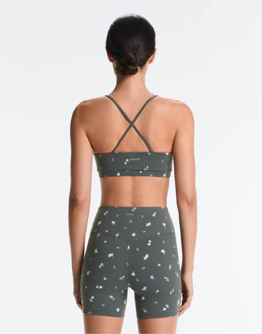 OYSHO – Evermove – Sport-BH in Grau mit leichter Stützfunktion und Blumenmuster, 2 von 4
