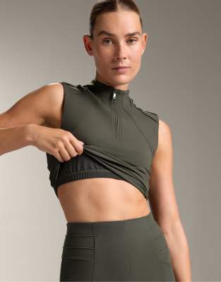 OYSHO - Evermove - Tanktop in Grün mit Faltendetail